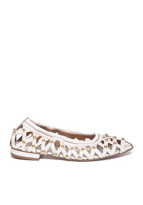 White leather ballet flat VINCENT VEGA | DADONAPPA-BIANCO
